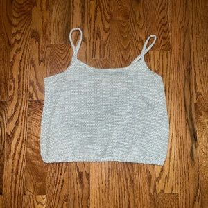 LOFT - Olive Green & White Short Tank Top